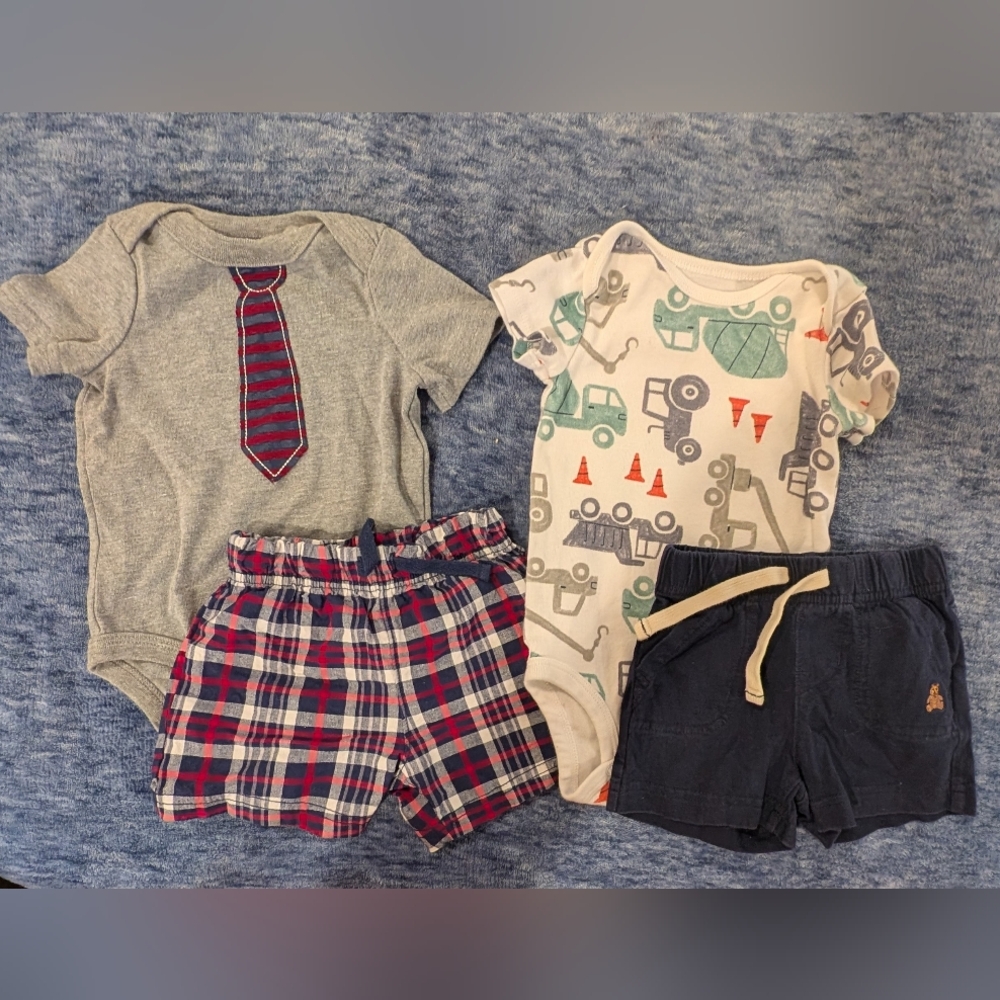 3-6M Baby Boys 4-Piece Outfit Set